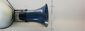 Bullhorn on the ceiling