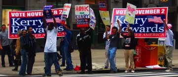 Supporters of John Kerry in Philadelphia