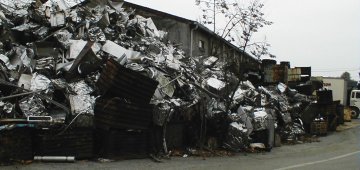 Piles at Sahd's metal salvage and recycling